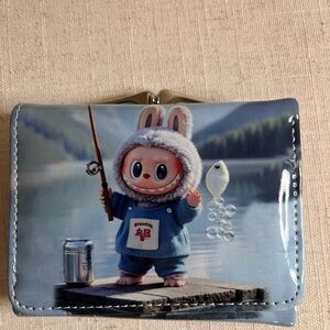 Cute Cartoon Wallet with Fishing Design